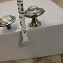 Cabinet Knobs Lot 18 Brushed Silver Round 1.25″ Kitchen Drawer Pulls