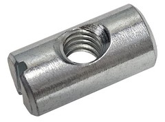 12 PCS Cross Dowels Barrel Nuts M6 P1.0 20x10mm Zinc Center Hole CNC Part