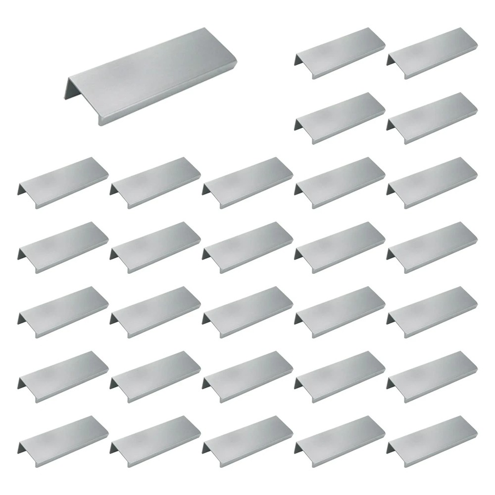 Edge Pull Handles for Cabinets, 3.94 Inch Aluminum Alloy Finger Tab Pulls, Co…