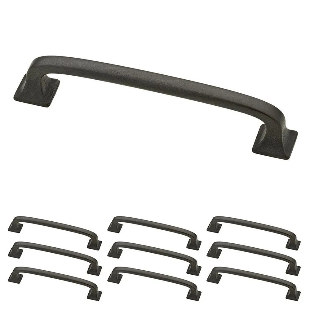 (10-Pack) – Soft Iron Cabinet Handles, 4 Inch Hole Center, Pulls for Drawers,…
