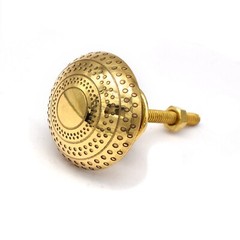 Brass Knobs In golden Color And Round Shapes, Beautiful Knobs Art For Furniture
