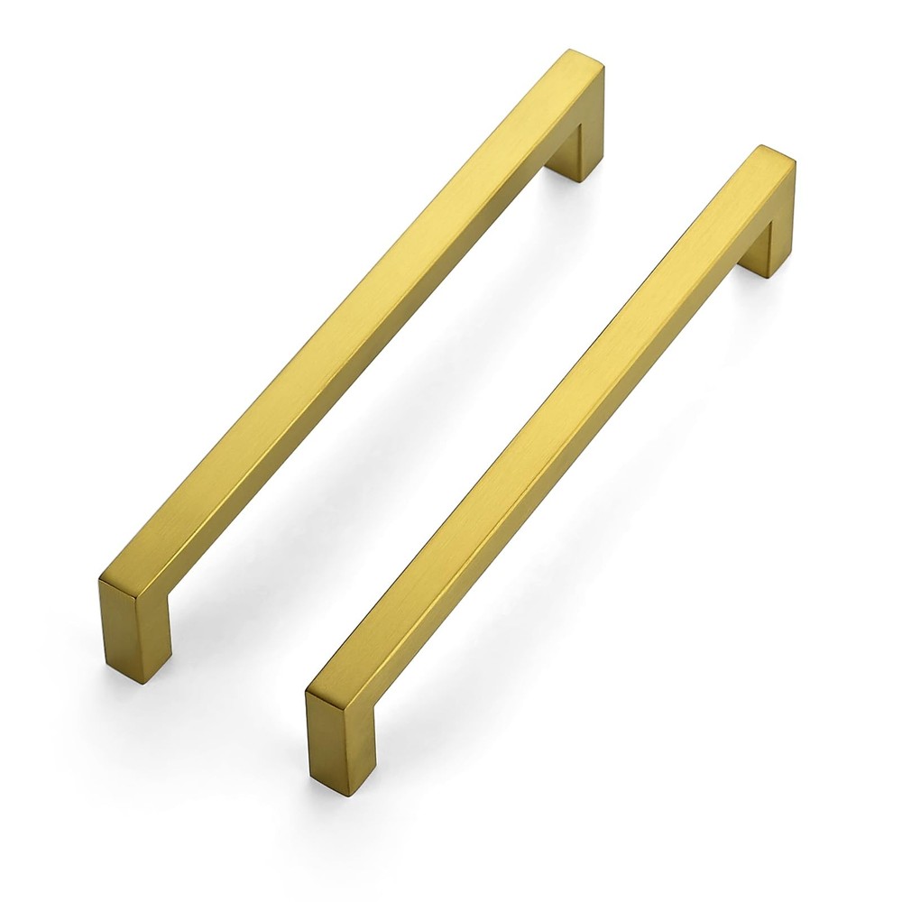 JOY DECOR 6 Pack Cabinet Handles, Gold 7-1/2 in Hole Center,