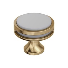 | Cabinet Knob |Acrylic | 1-3/8 in 1-3/8 in Diameter Champagne Bronze/Frosted