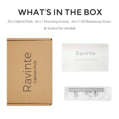 Ravinte 20 Pack 6 Satin Nickel 6” Length(3-3/4” Hole Center),