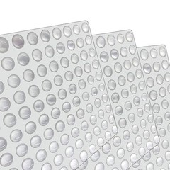 300 Pcs 3/8 Inch Clear Cabinet Door Bumpers,Self-Adhesive Rubber Bumpers,Anti