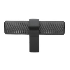GlideRite 2-1/4″ Steel Knurled Euro Cabinet T-Knob Matte Black – 8002-T-MB-1