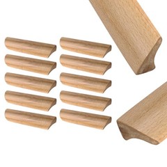 10 PCS 6.34 Inch Solid Wood Furniture Pulls Drawer Handles 5.04 In Hole