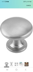 Homdily Brushed Nickel Round Sliver Cabinet Pulls. Pack Of 6 With Screws..