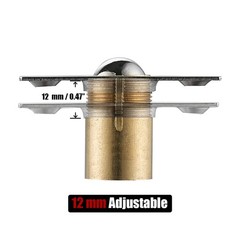 JQK Closet Door Ball Catch Hardware, Stainless Steel 2 Pack, Brushed