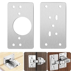Cabinet Hinges Repair Plate Stainless Steel Mending Mount Replacement