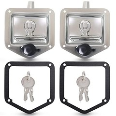 2-Pack T-Handle Latches, Truck Bed Tool Box Latch with Highly Polished