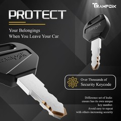 TrampgiK RV Door Lock Set for RV Camper Travel Trailer Black 7/8Inch All Keyed