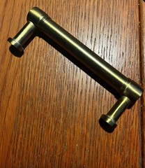 Brushed Brass 3-3/4” Center, Drawer Pull, New
