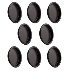 HOMOTEK 8 Pack Closet Door Finger Pulls, Round Sliding Handles, Bronze