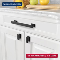 Asidrama 10 Pack 5 Inch(128mm) Matte Black Kitchen Cabinet Handles, Cabinet Pull