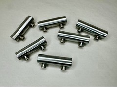 Brushed Chrome Metal Bar Cabinet Pulls w/ Screws Set of 6 – 1.5” Centers