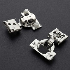 Ravinte 10-Pack (5 Pairs) 1/2″ Overlay Soft Close Cabinet Hinges Satin Nickel