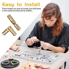20 Pcs Invisible Barrel Hinges 4x20mm Brass Concealed Hinge Hidden Brall Hinges