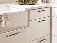 | Cabinet Pull | Matte Black/Satin Nickel | 3-3/4 inch (96 mm) Center-to
