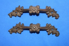2-LARGE ELEGANT Drawer Handles,Victorian Flair With New Orleans Style, HW-45