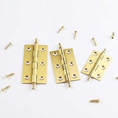 4Pack 2.5inch Decorative Solid Brass Kitchen Cabinet Hinges Furniture Cupboard
