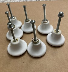 10 Vintage Porcelain Ceramic Drawer Cabinet Door Pull Knobs White Gold Pink Rose