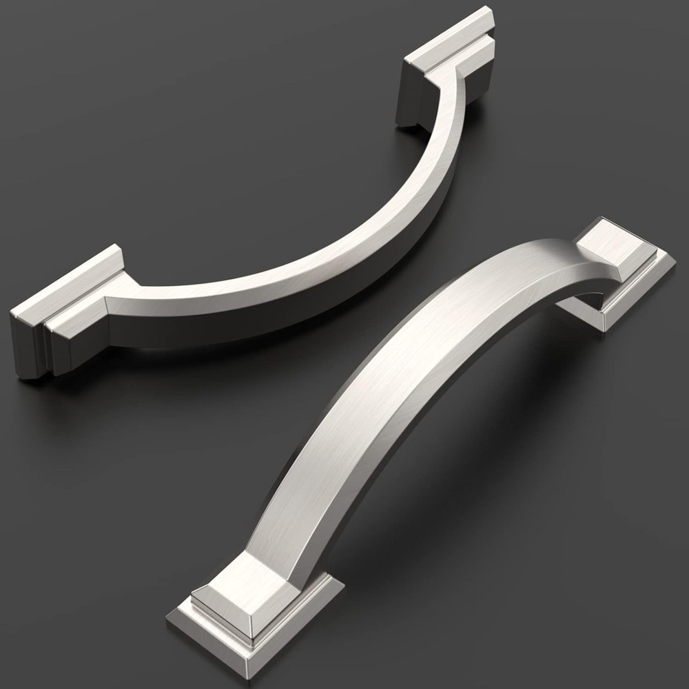 10 Pack Brushed Satin Nickel Cabinet Pulls 3 Inch Hole Centers Handles for Kitch
