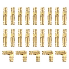 50Pcs Invisible Barrel Hinges 4x17mm Brass Concealed Hinge Gold