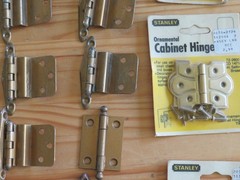 Big Lot of New Sealed and Vintage Hinges Brass Color