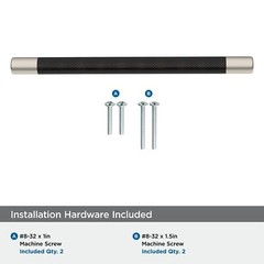 Amerock Cabinet Pull Satin Nickel/Oil-Rubbed Bronze 8″ C2C Esquire