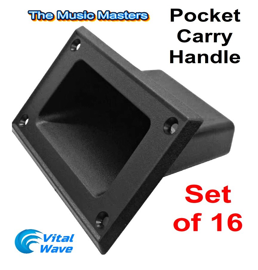 (16) Recessed Cabinet Plastic Pocket Handles Rack Case DJ PA Speaker Box Handle