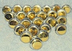 25 Richelieu 1″ (25 mm) Diameter Drawer Cabinet Knob, Brass Chrome, Heavy Weight