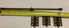 Vintage Old WABASH Cabinet Hardware Hinges Lock Trim