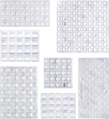 Cabinet Door Bumpers, Clear Self Adhesive Pads for Surface Protection, Noise Red