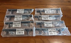 Set Of 8 GlideRite 5″ Center To Center Cabinet Pulls Black 5002-128-MB