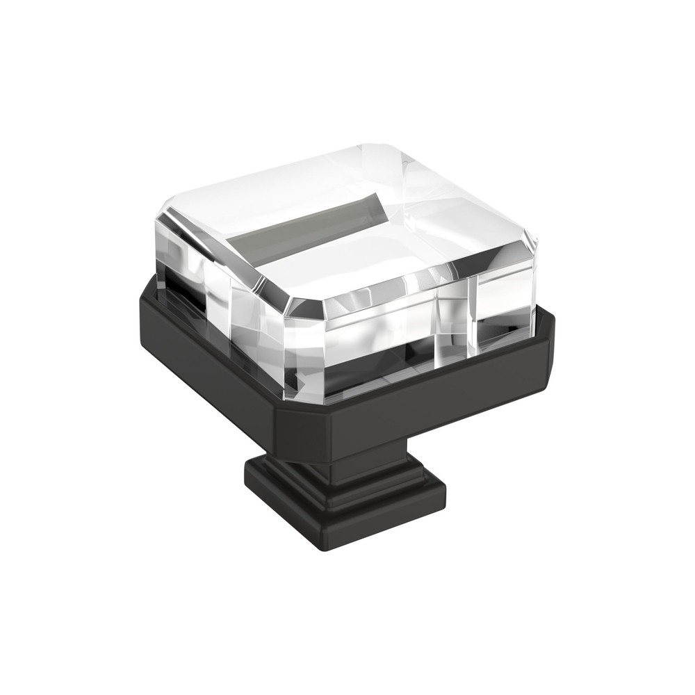 Glacio 13/8 Inch 35mm Clear Black Bronze Cabinet Knob BP36975CBBR