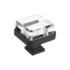 Glacio 13/8 Inch 35mm Clear Black Bronze Cabinet Knob BP36975CBBR