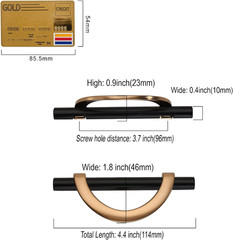 Amerdeco 10 Pack Black Brushed Gold Cabinet Pulls 3.75 Inch(96MM) Hole Centers K
