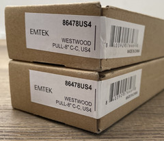 (LOT OF 2) Emtek 86478US4 Westwood 8″ Handle Cabinet Pull – Satin Brass *READ*