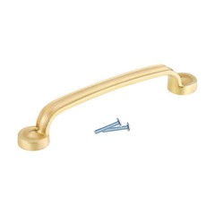 Traditional Style 5-1/32″ (128mm) Center To Center Satin Brass Cabinet Handle