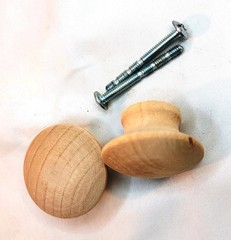 Wood Round Knobs Unfinished Amerock Cabinet 1 3/8″ 2-pack