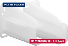 Prime-Line R 7227 Rear Drawer Track Back Plate, White | Support Bottom/Side Moun