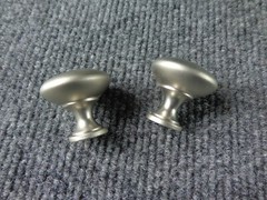 Set of 6 Brushed Nickel Knob Mushroom Shape Kitchen Cabinet Drawer Pull Handle