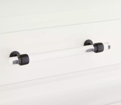 Signature Hardware 6″ Beryn Acrylic Cabinet Pull – Matte Black