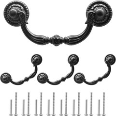4 Pack Bail Pull Handles 2.75 Inch Hole Center Antique Drop Drawer Pull Swing Ca