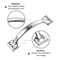 Door Pull Handles, 10Pcs 138mm/5.43″ Long Iron Door Handle with Screws