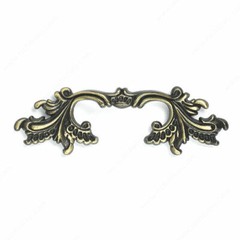 Antique English Leafy French Provincial Furniture Dresser Drawer Pull 3″ C-C
