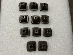 11 Belwith Grandville 1-1/2” Square Cabinet Knobs antique brass Cast Iron (60
