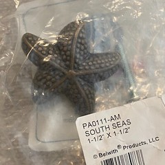 Hickory Hardware Belwith 1-1/2″ Starfish Cabinet Knob Drawer Pull PA0111-AM