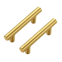 JOY DECOR 3 Pack Cabinet Handles, Gold 2-1/2 In Hole Center,